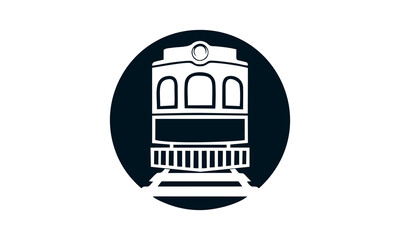 Obraz premium train icon logo vector 