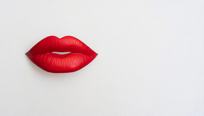 red lips Kiss, White Background