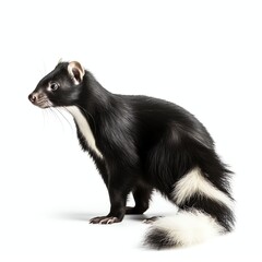 a skunk, studio light , isolated on white background