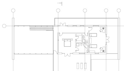 abstract architecture drawing vector illustration