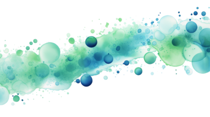 Abstract Blue and Green Watercolor Splash