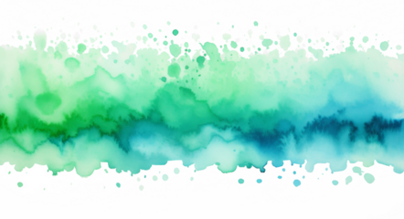 Abstract Green Watercolor Splash
