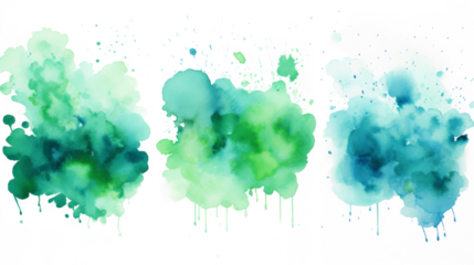 Trio of Watercolor Splashes set