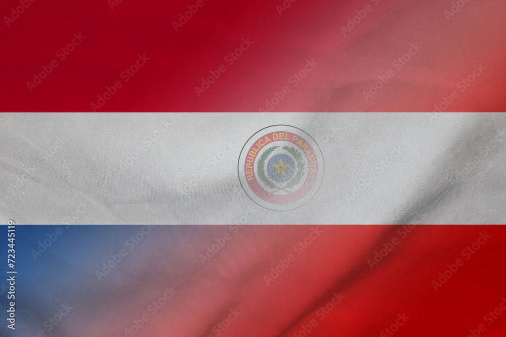 Wall mural Paraguay and Austria official flag international negotiation AUT PRY - Wall murals