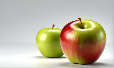 red apple and green apple