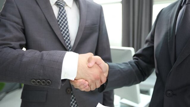 handshake of business People Colleagues Teamwork Meeting.