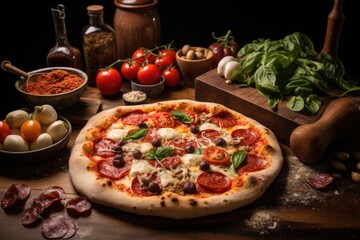 italian food pizza concept
