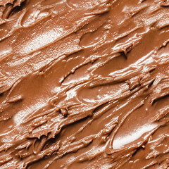 Seamless photo texture of chocolate candy glaze or paste with pattern.
