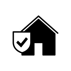 house insurance icon vector. house protection icon.