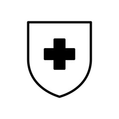 Health insurance icon vector. Insurance health document icon