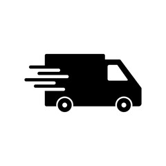 Fast shipping delivery truck icon vector. Delivery truck icon. fast delivery icon