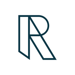 Monogram R design vector logo. Monogram initial letter mark R logo design. Monogram design vector logo. Monogram initial letter mark R logo design. Simple R monogram. Monogram R design logo