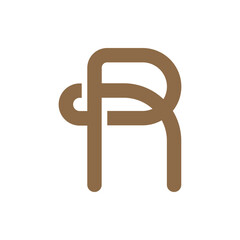 Obraz premium Monogram R design vector logo. Monogram initial letter mark R logo design. Monogram design vector logo. Monogram initial letter mark R logo design. Simple R monogram. Monogram R design logo