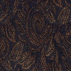 Seamless texture photo of dark beige and golden floral patterned cotton material.