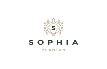 Obraz premium Letter s sophia logo design template flat vector