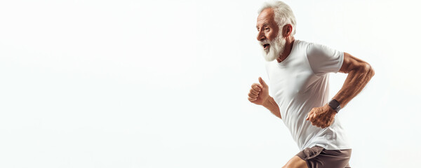 an image of an old man running, exercising, showing that Age is Just a Number, Embracing Fitness at Every Stage of Life