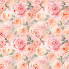 Watercolor Blossoms Seamless Pattern - 723452357