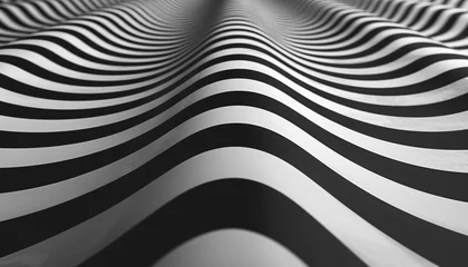 Fotobehang Fondo lineas blanco y negro © Guillermo
