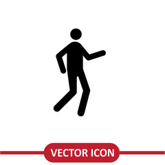  Pedestrian walking icon, simple flat illustration for site and app on white background..eps