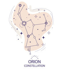 Star constellation Orion vector illustration © alinart