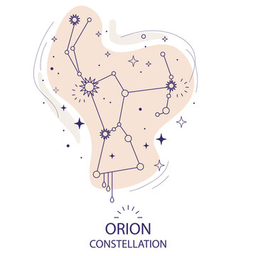 Star constellation Orion vector illustration