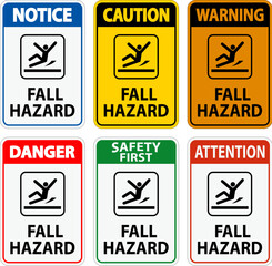 Caution Sign, Fall Hazard