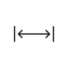 Distance Icon Vector, simple flat illustration on white background..eps