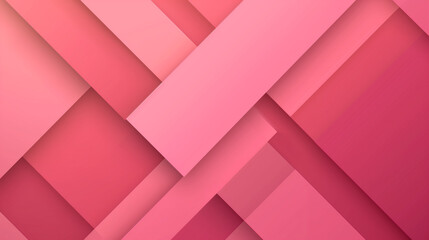 Pink geometric background, overlapping shapes in various pink shades - obrazy, fototapety, plakaty