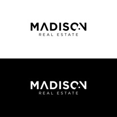realb estate text logo design template
