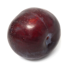 Fresh plum isolated on white background