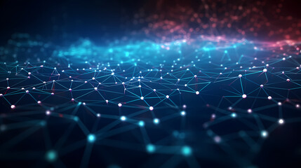 Obraz premium Abstract background of future network technology and network connections