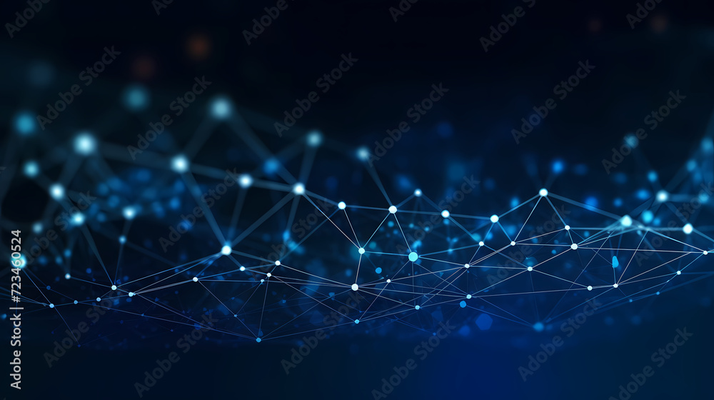 Wall mural abstract background of future network technology and network connections