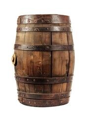 A vintage wooden barrel