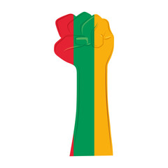 Painted raising hand protest gesture Vector