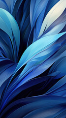 Obraz premium Abstract image of a blue artwork, lush and detailed with dramatic shading