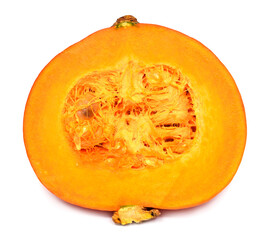 Pumpkin half isolated on white background