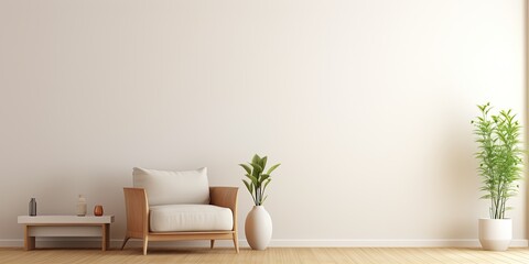 Empty space in contemporary living mock-up scene for product or text.