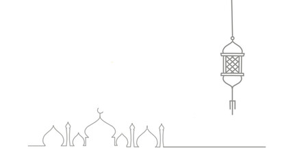 Ramadhan kareem icon. Ramadhan kareem icon in line art. Ramadhan kareem icon for background.