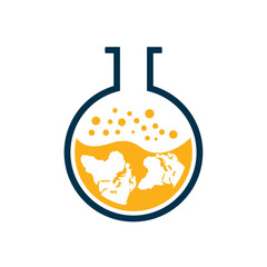 Lab vector logo template design.