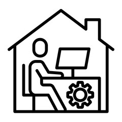 work from home icon