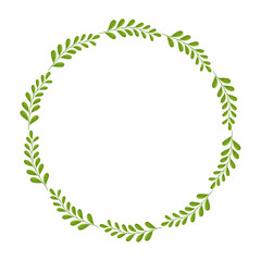  vector hand drawn floral wreath on white background