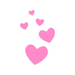 Vector cute hearts icon vector illustration