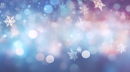 Obraz premium Festive snowflake background with beautiful design and space for text