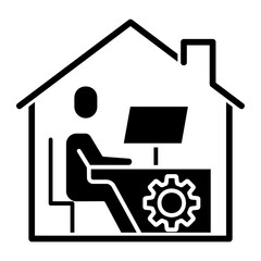 work from home icon
