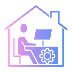 work from home icon