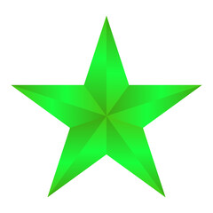 Obraz premium Vector star icon green sign. vector illustration