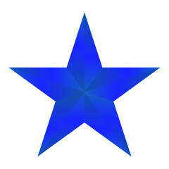 Vector star icon blue sign. vector illustration