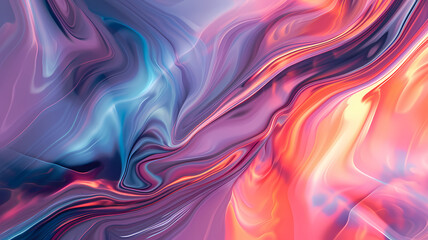 Obraz premium Fluid Simplicity Abstract Digital Art Background with Movement Idea