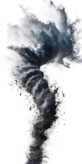 Tornado, transparent background, isolated image, generative AI