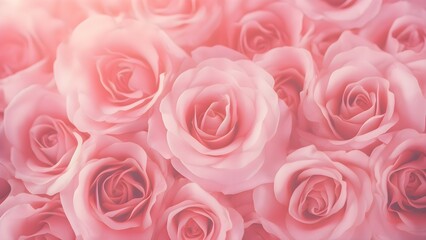 pink roses valentine background